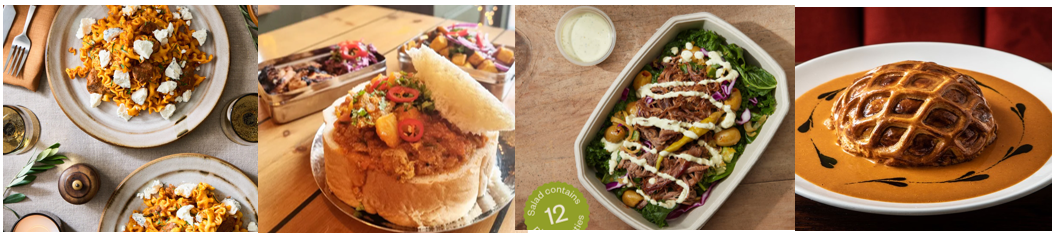 Graphic showing examples of lamb innovation on menus